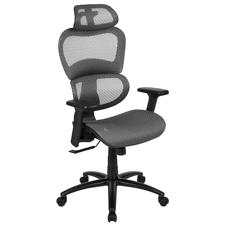 Flash Furniture Office Chair, Mesh, Gray H-LC-1388F-1K-GY-GG